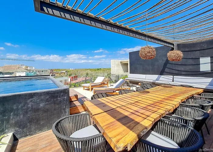 Iik By Groovy Stays- A Hip Condo-hotel With Wifi, Rooftop, Pool, Sleeps 6 Aparthotel Tulum