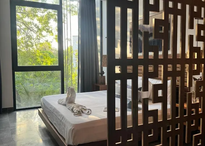 Iik By Groovy Stays- A Hip Condo-hotel With Wifi, Rooftop, Pool, Sleeps 6 Aparthotel Tulum