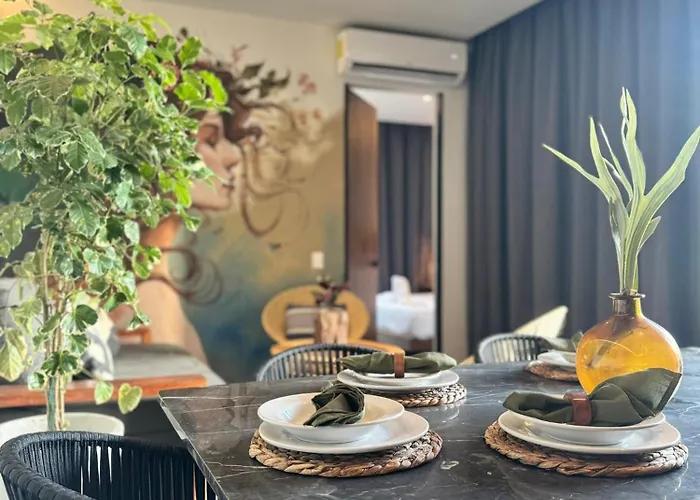 Iik By Groovy Stays- A Hip Condo-hotel With Wifi, Rooftop, Pool, Sleeps 6 4* Tulum